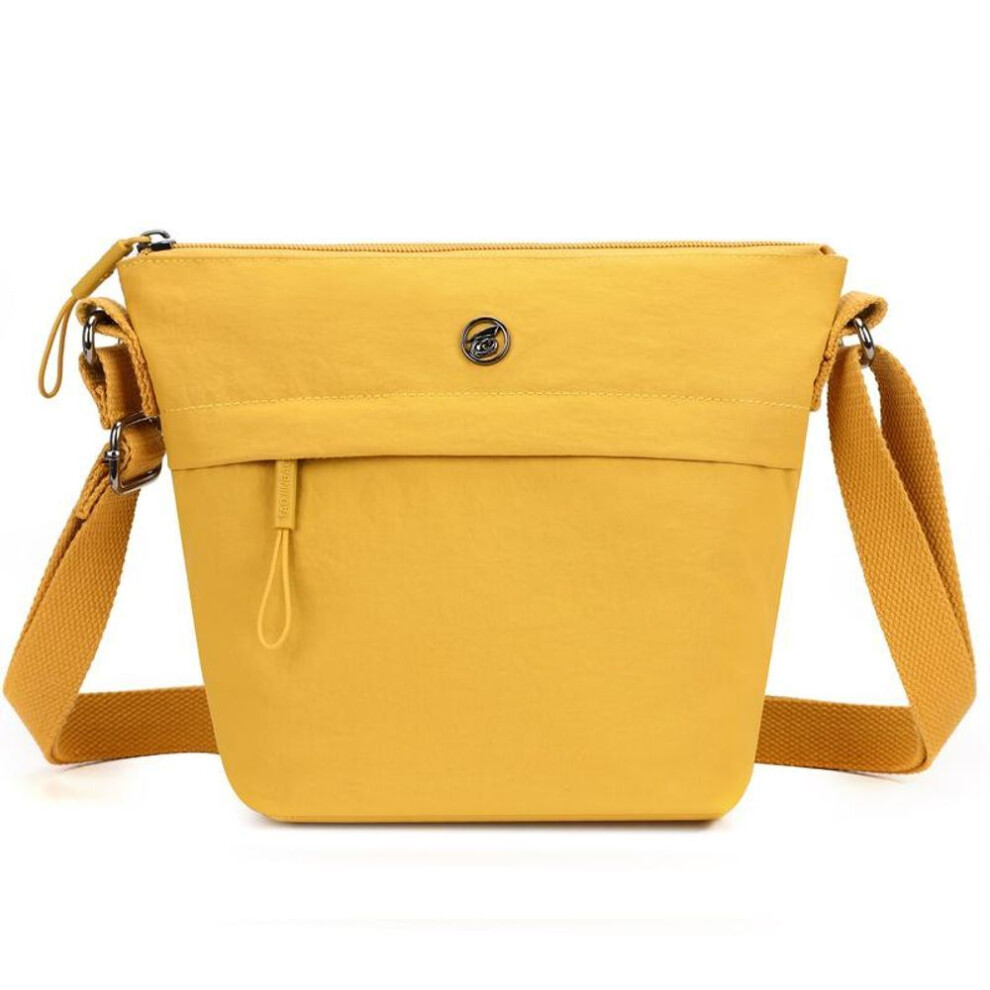(yellow) Casual Nylon Bucket Crossbody Bag For Women Designer Shoulder Bags 2025 Summer Small Capacity Tote Lady Travel Shopper Bag Female Purses
