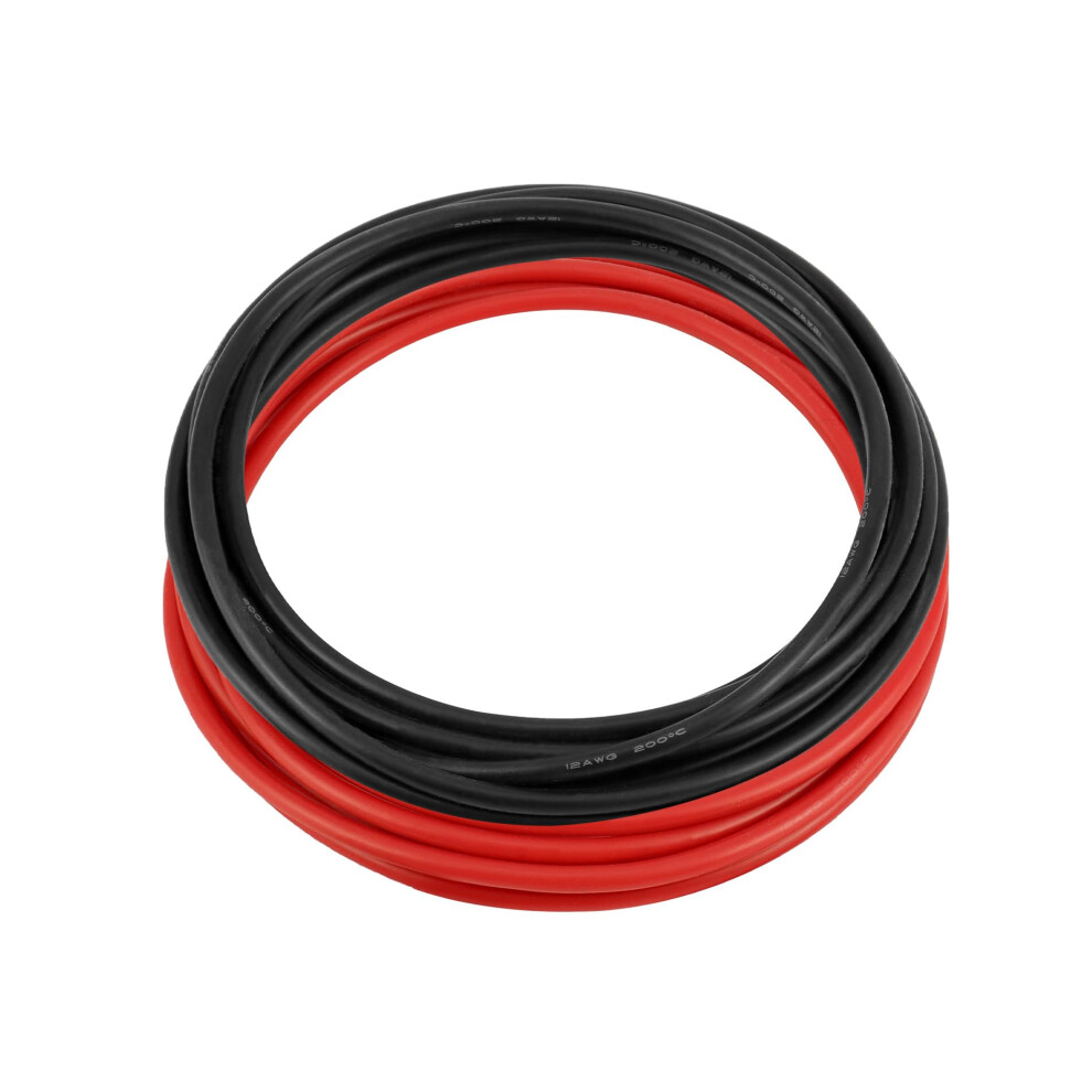 Qwork 12 Awg 3.3Mmâ² Silicone Wire, 3 M Black 3 M Red, 1050 Strands Tinned Copper Electrical Cable Flexible Battery Cable 795973629784