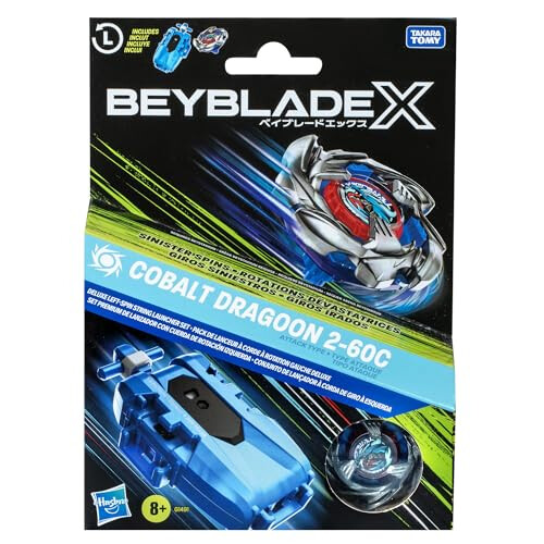 Hasbro Beyblade X Cobalt Dragoon 2-60C Deluxe Left-Spin String Launcher Set - Board Game 2