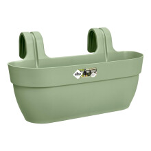 Balkonblumentopf - VIBIA CAMPANA EASY HANGER - Kunststoff - Pistaziengrün - 24,1x46xH26,5cm - Mit Wasserreserve - 100% recycelbar - ELHO
