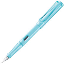 safari aquasky - Fountain Pen with ergonomic grip & polished steel nib in size F - ideal for any Writing & Calligraphy - including LAMY T 10 blue