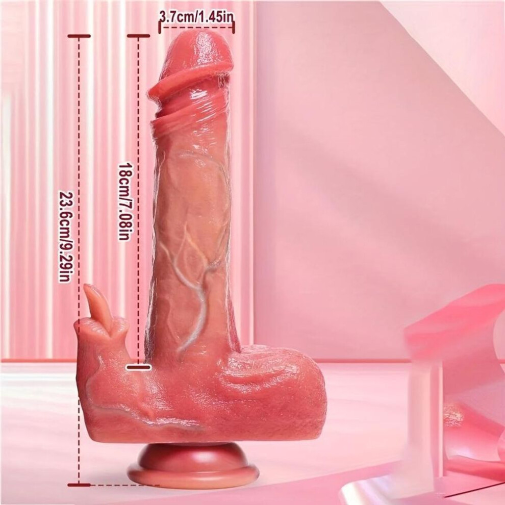 5-in-1 Telescopic Rotating Dildo Vibrator – Tongue Licking Clitoral Stimulator,thrusting & Heating G-spot Anal Toy,hands-free Base For Women &am