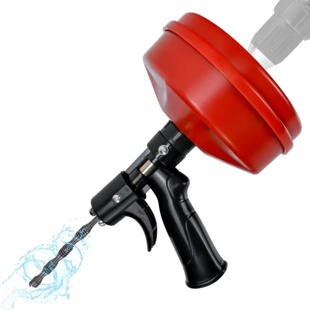 (red, 7.6m) Flexible Plumbing Drain Clog Remover Professional Quickly Pipe Dredging Machine  Kitchen Sink