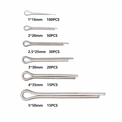 304 Stainless Steel Cotter Pin Assortment Set Value Kit,230 Pcs 2