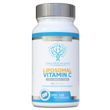 Liposomal Vitamin C Complex with Zinc, Selenium and Copper : All-in-ONE Enhanced Absorption Immune Support : 250mg, 120 Vegan Capsules (4 Month Supply