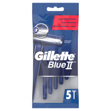 BlueII Men's Disposable Razors x 5, 2-Blades Razor, Fixed Head