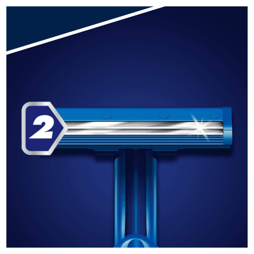 Gillette BlueII Men's Disposable Razors x 5, 2-Blades Razor, Fixed Head 2