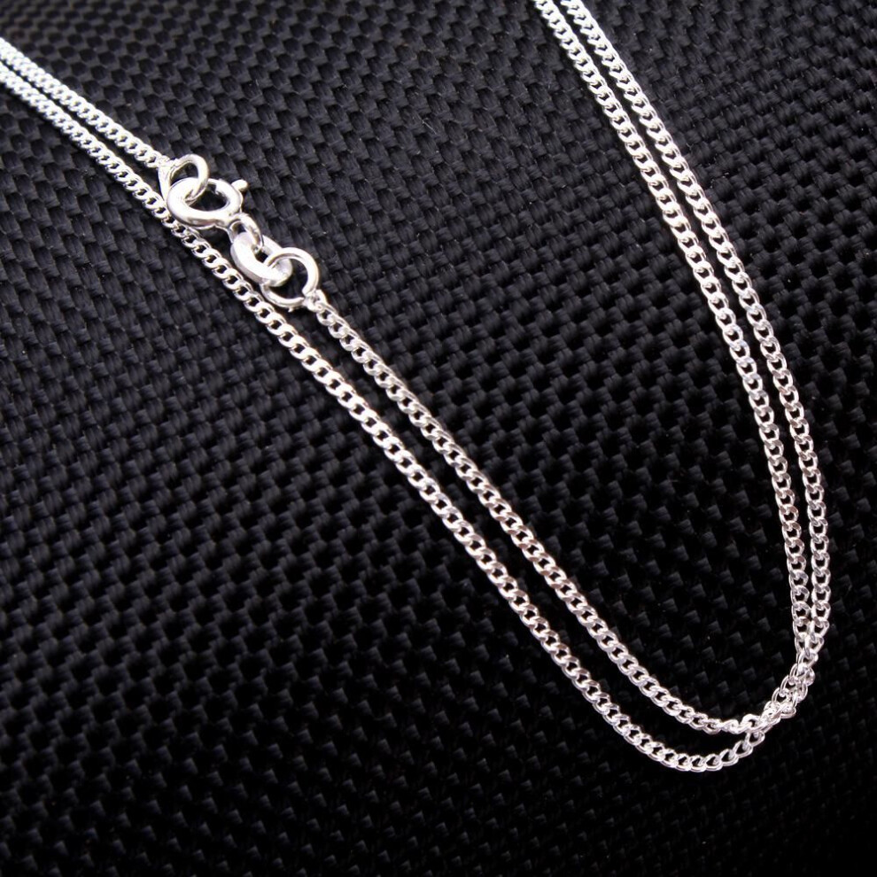 (silver, 16 Inch) 925 Sterling Silver, Gifts For Her, Unisex Necklace, All Sizes Available, Silver Chain