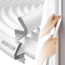 21Ft/6.5M White Q-Lon Kerf Weather Strip upvc Door Seal,PU Foam Draft Excluder for Doors,PVC Sound Proofing Window Gasket Rubber Seal