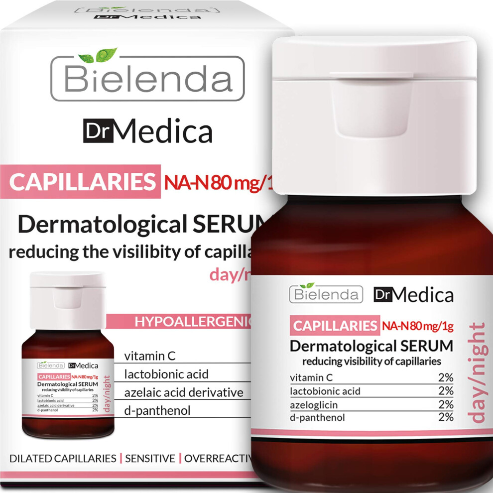Bielenda Dr Medica - Effectively Reduces The Visibility Of Capillaries, Brightens Discolorations - Dr Medica Capillary Skin Dermatologic Anti-Redness Face