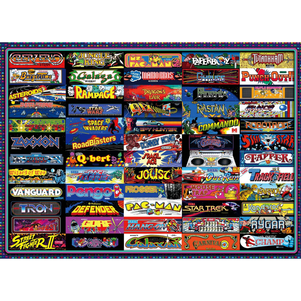 Photos - Jigsaw Puzzle / Mosaic Arcadeageddon! Retro Arcade Game Collage 1000-Piece Jigsaw Puzzle