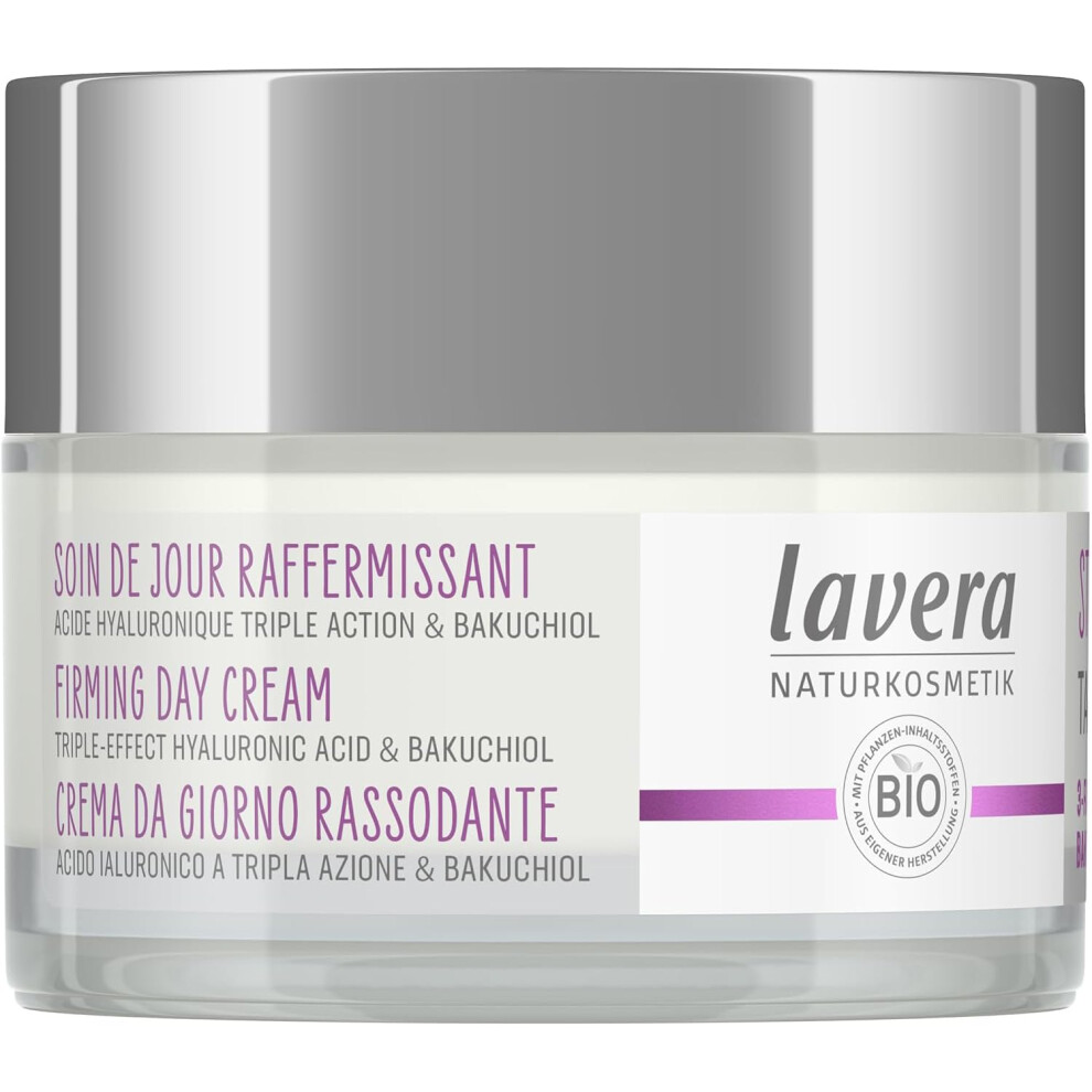 Lavera Cream Firming Day - Anti-Wrinkle, Hyaluronic Acid And Bakuchiol - Reduces Wrinkles, Moisturizes, Natural Lifting - Vegan, Organic (1 X 50Ml)