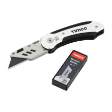 Folding Utility Knife & Blades - 60 x 19 x 0.6-1 Pack