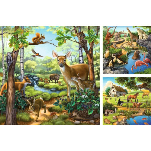 Ravensburger 09265 Puzzle - 3 x 49 Pieces - Animals 1