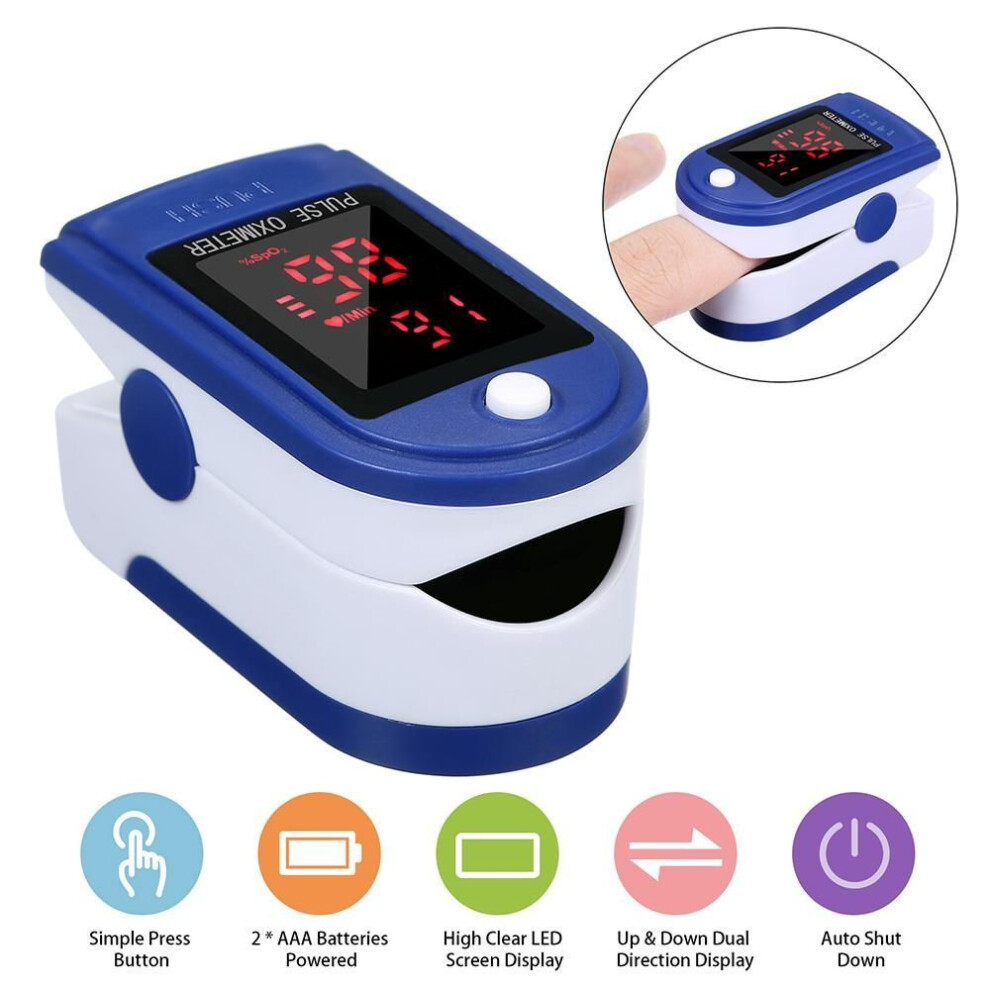 2024 Fingertip Pulse Oximeter Blood Oxygen Saturation Detector Pulse Rate Monitor Portable Oximeter