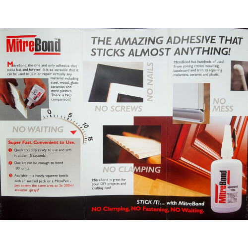 MitreBond Industrial Superglue and MitrePen Activator 1