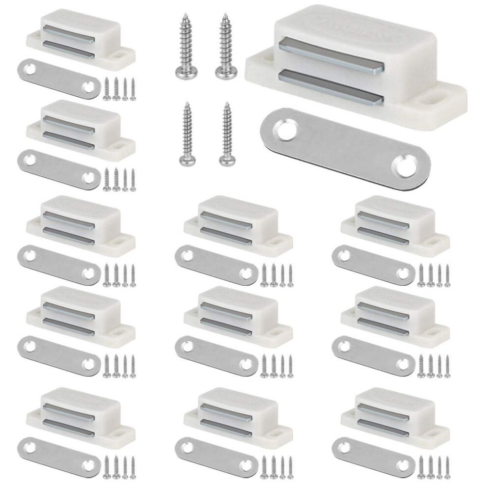 12 Pcs Magnetic Cabinet Door Catch Heavy Duty Magnet Cabinet Latches Small Kitchen Cupboard Latch With Screws For Wardrobe Magnets Door Closers Magnet 709175763955