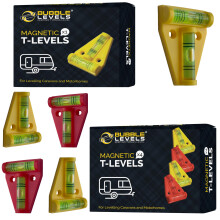 | 4 Magnetic T-Level | Mini Spirit Level | Caravan Spirit Level - Motorhome Levelling Devices | Motorhome Gadgets Levellers | Mini Level Spirit for