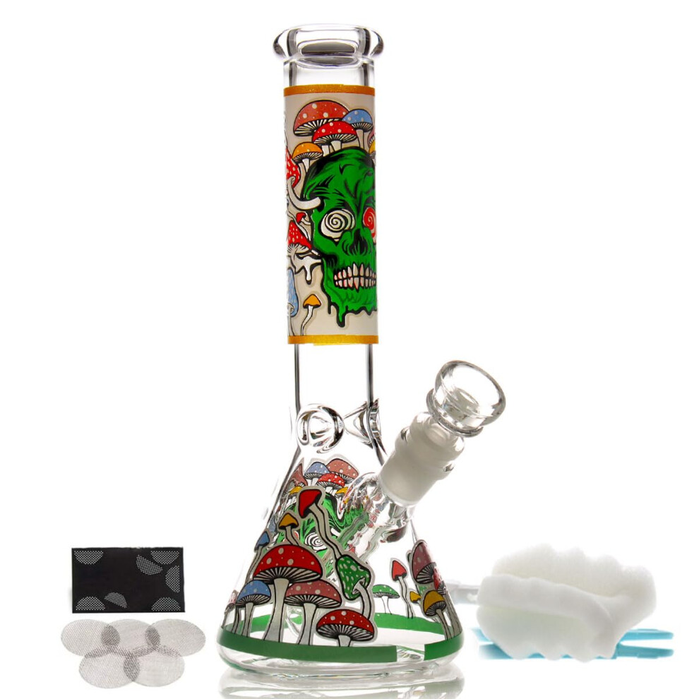 Bongbongbong 26Cm Glass Bongs And Pipes For A Smooth Smoking Experience - Water Bongs And Glass Pipes For Tobacco Or Herb Smoking Glass Bowl With 14.4Mm Smoking
