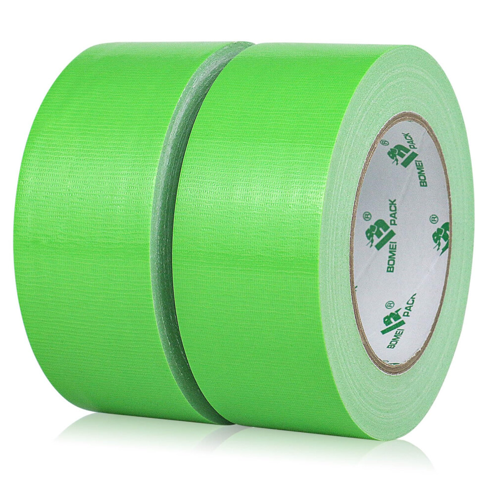 2 Rolls Grass Green Duct Tape 2 Inch Reinforced Strong Sticky Ducts Fixing Gaffer Tape 48Mm X 30Y For Repairing,Heavy Duty Moving Sealing 6974241648519