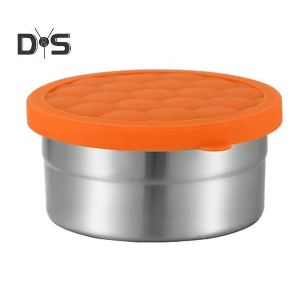 (as the picture, I) Stainless Steel Snack Containers for Kids Leak Proof Toddler Food Container with Silicone Lids Stackable Metal Lunch Box for School And Daycare