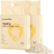 Tofu Cat Litter Natural Unscented, Dust Free Litter, Flushable Direct to Toilet, Quick Clumping, Lightweight, Low Tracking Cat Litter Pellets,