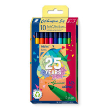 Rotulador de colorear - STAEDTLER - Triplus Color 323 - 10 colores surtidos - Punta media 1 mm - DRY SAFE