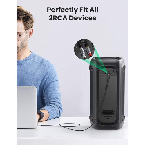 Ugreen Audiokabel USB-C (männlich) - 2RCA (männlich), 1,5 m - Grau 1