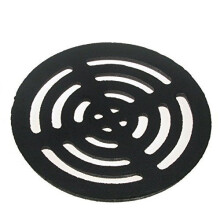Black Cast Round Drain Grate Gully Grid Cover (7” 175mm x 10mm…)