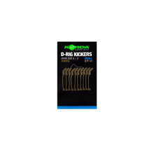 Kickers D Rig Brown Small, 4-Pack, Rubber, Easy to Use, Perfect D-Rigs, Ideal for Spinners, Versatile Hook Sizes, Durable and Reliable, Available in