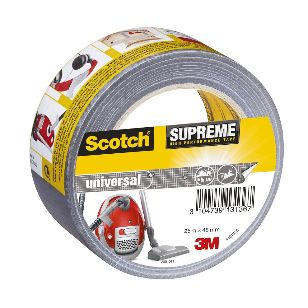 3M Universal Duct Tape Silver 25 m x 48 mm, 25m x 48mm