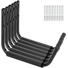 Garage Storage Heavy Duty Hooks, 15Inch Jumbo Arm Kayak Rack, 6 Pack Wall Mount Canoe Hangers