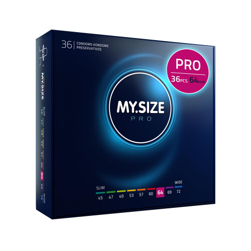 MY.SIZE PRO Preservativi, Dimensione 64mm, Confezione da 36 unità