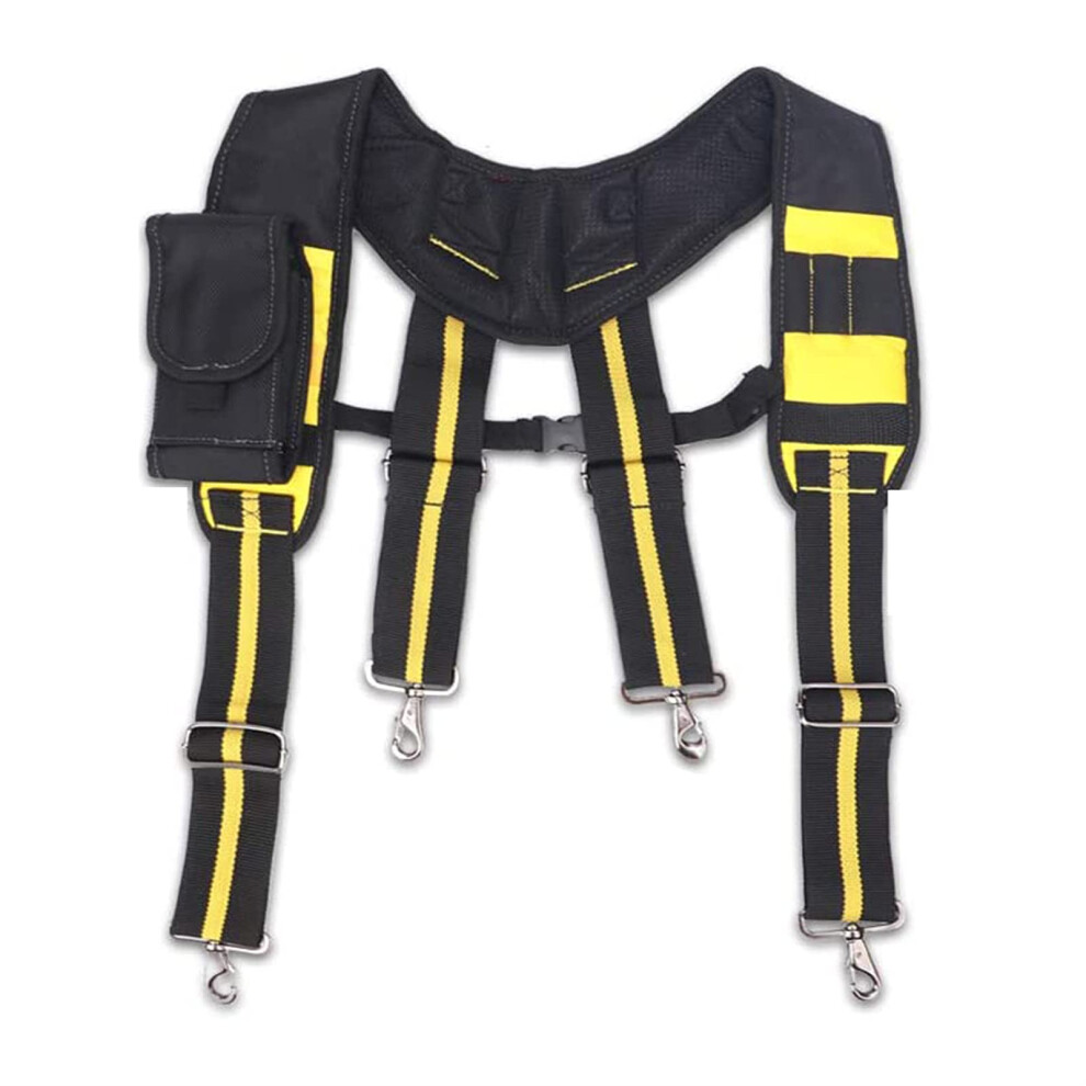 Tool Belt Suspenders,Heavy Duty Electrician Tool Belts,Multi-Pockets Electrician's Bag With Phone Pencil Slot, For Carpenter Electrician Work 9471921544712