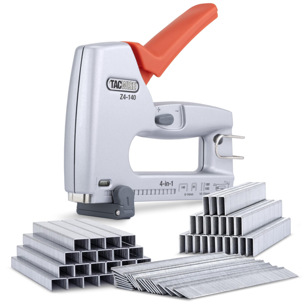 1764 Z4-140 Heavy Duty 4-in-1 Metal Staple/Nail Gun with 4000 Staples and 2000 Nails, Uses Type 140 and 91 Staples, Type 18G Nails and 180 Headless