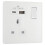 BG Electrical Single Switched Power Plug Wall Socket with Type A USB and Type C USB Charging Ports, Fast Charge, Screwless Front Plate, Evolve, 1