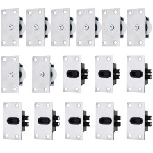 16Pcs Sliding Door Wheels Replacement Sliding Door Roller Furniture Wardrobe Roll Rollers Furniture Accessories for Cabinets Wardrobes