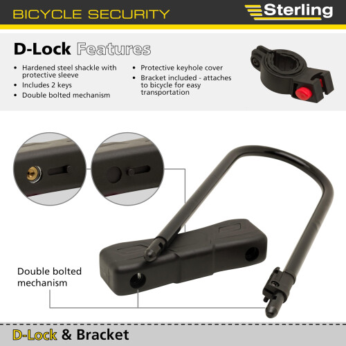 173D Double D Lock, Black 1