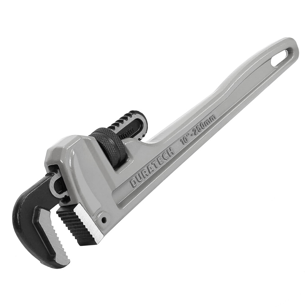 Heavy Duty Aluminum Straight Pipe Wrench, 10-inch/250mm Adjustable Plumbing Wrench