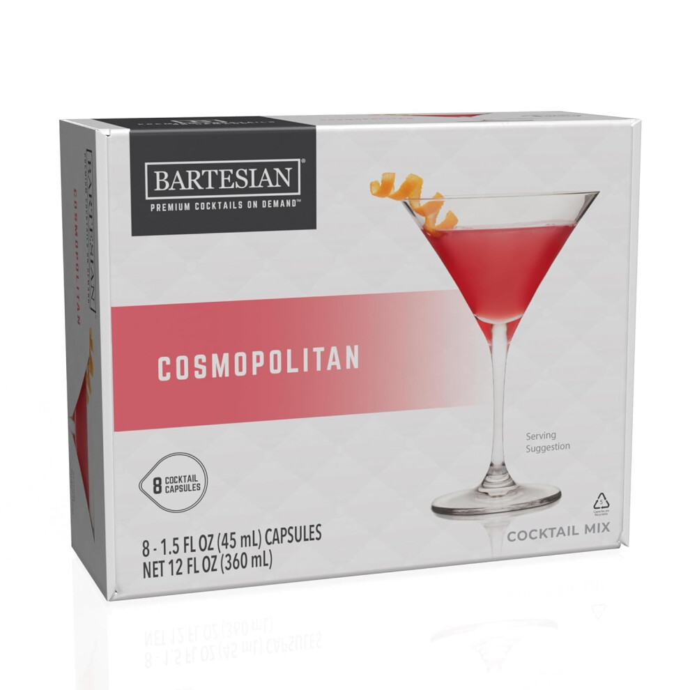 Cosmopolitan Cocktail Mix - Cocktail Mixer Capsules for Gin Cocktails - Mixology Cocktail Capsules to use with Bartesian Cocktail Machine -