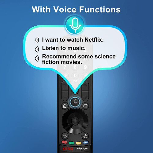 Magic Remote for LG-Smart-TV Remote Control Replacement with Pointer and Voice Function Compatible for 2017-2023 LG UHD OLED QNED NanoCell 4K 8K 1