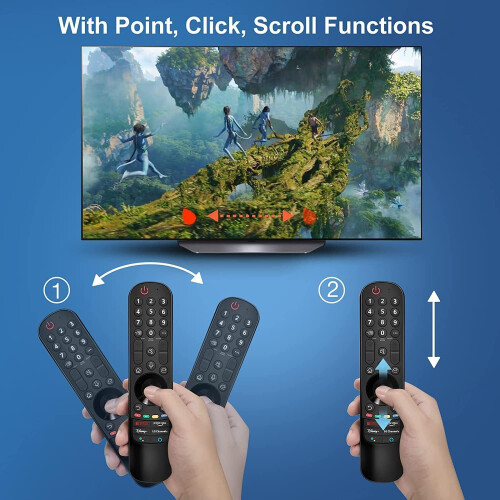 Magic Remote for LG-Smart-TV Remote Control Replacement with Pointer and Voice Function Compatible for 2017-2023 LG UHD OLED QNED NanoCell 4K 8K 2