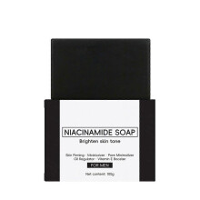 (White) Activated Charcoal Black Soap Bar Face And Body Soap Natural Facial Cleanser Certified Vegan Handm