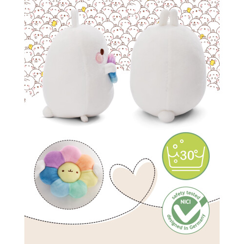 Molang Regenbogenblumenplüsch 16Cm 2