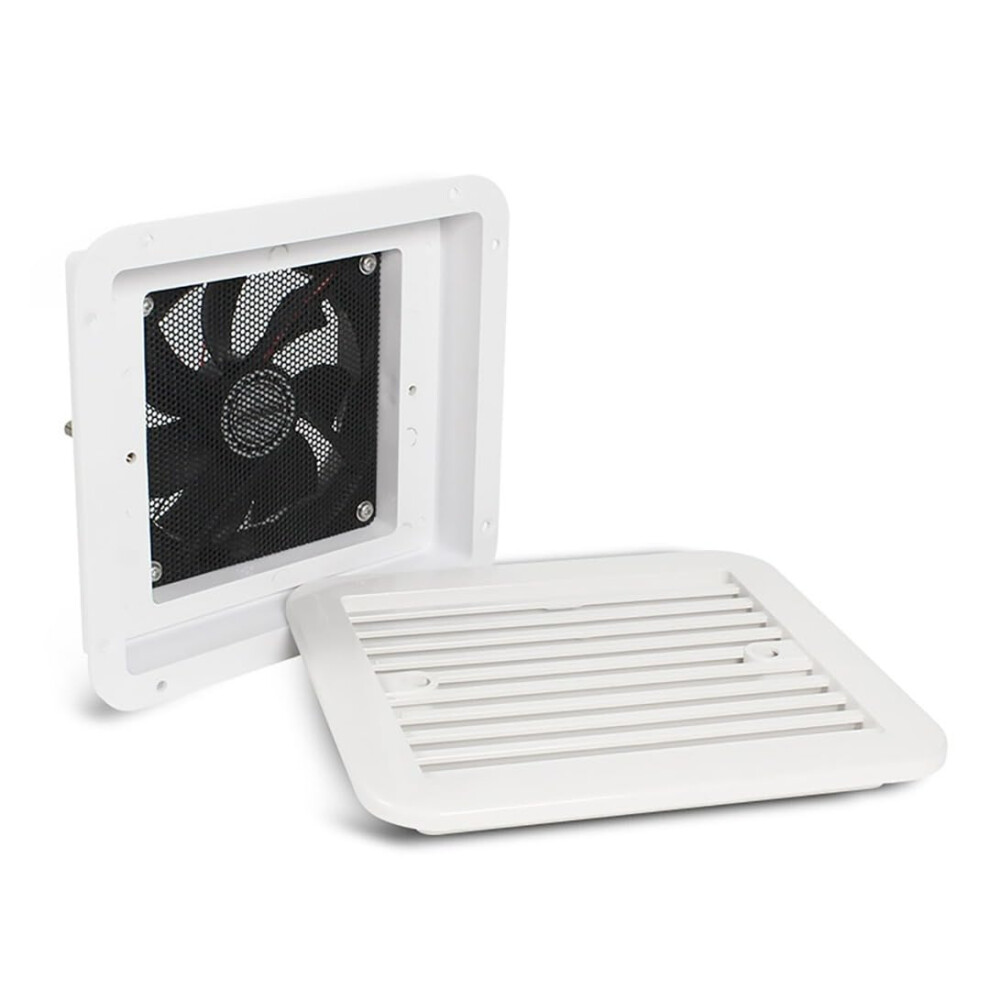 12V Extractor Air Vent Side Ventilation Fan White Electric Exhaust 205 X 185Mm For Caravan, Motorhome, Campervan 5060669482031