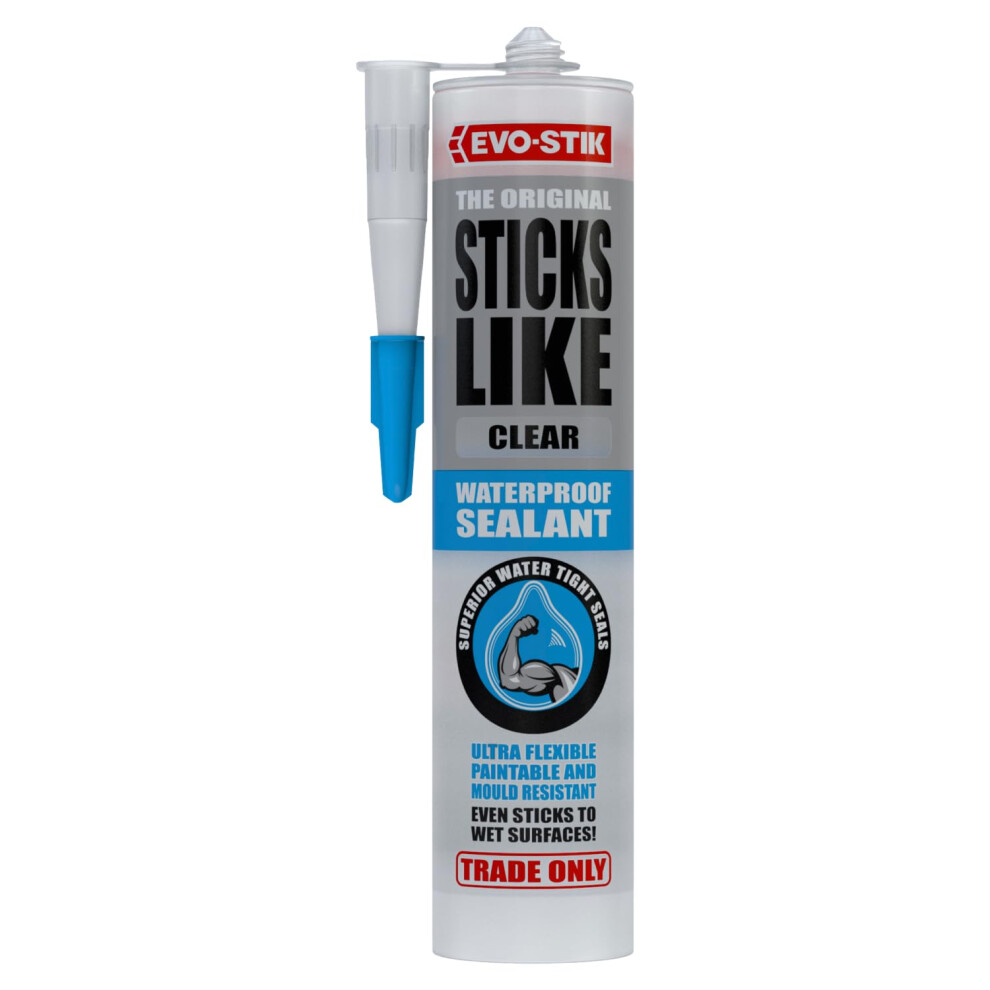 Sticks Like Waterproof Sealant, All-Purpose, Mould Resistant, Colour: Clear, Size: 290Ml 5000403113340