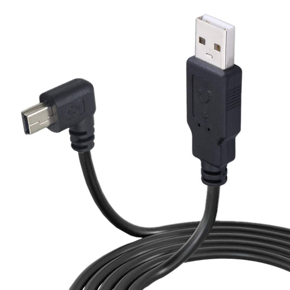 Usb 2.0 A Male To Mini Usb Cable 90 Degree Angled Data Sync And Fast Charge For Car Dash Cam Dvr Gps Navigator Digital Cameras (3M Left Angle) 756029596573