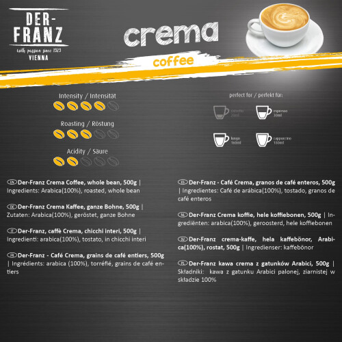 Crema Coffee, whole bean, 3 x 500 g 2