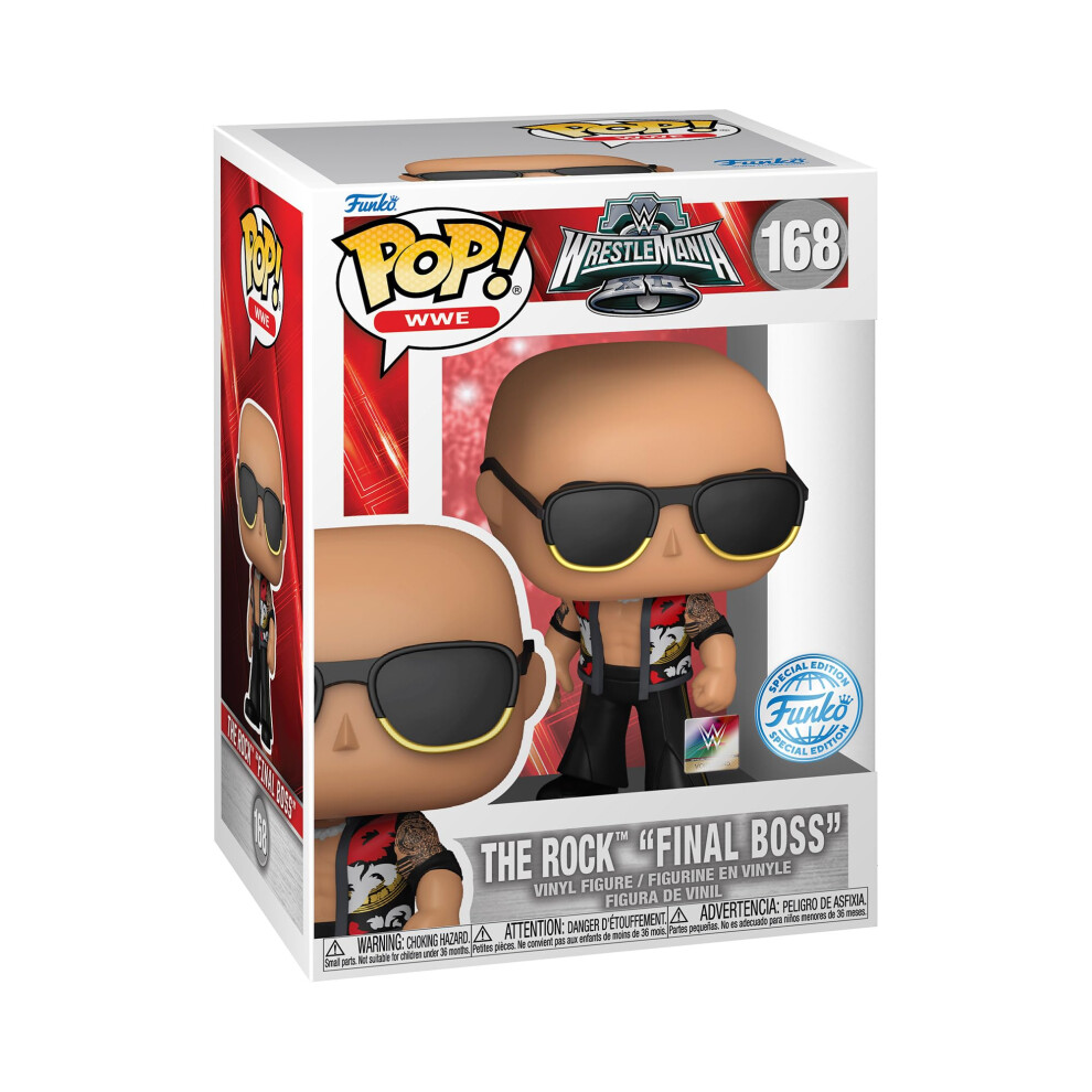 Funko Pop! Wwe: The Rock - Dwayne The Rock Johnson - Final Boss - (Wrestlemania 40) - Collectable Vinyl Figure - Gift Idea - Official Merchandise - Toys For