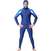 (Blue D) camping shovel Blue Men Hooded Diving Suit Long Wet Suit Surf Swimming Jumpsuit XL XL